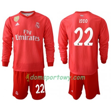 Koszulka Real Madryt Isco 22 Dziecięcy Trzeci Koszulki Piłkarskie 2018-2019 Długi Rękaw